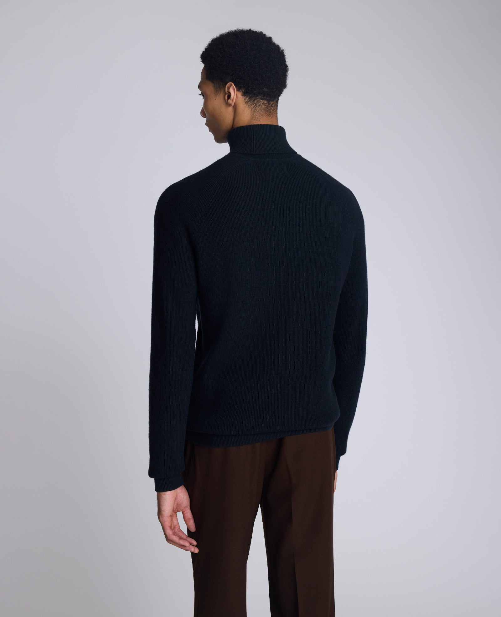 Foldover Turtleneck Sweater: Black Ribbed | Kenneth Cole | Kenneth Cole BLACK