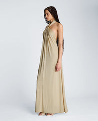 Halter Maxi Dress | Kenneth Cole EGGSHELL