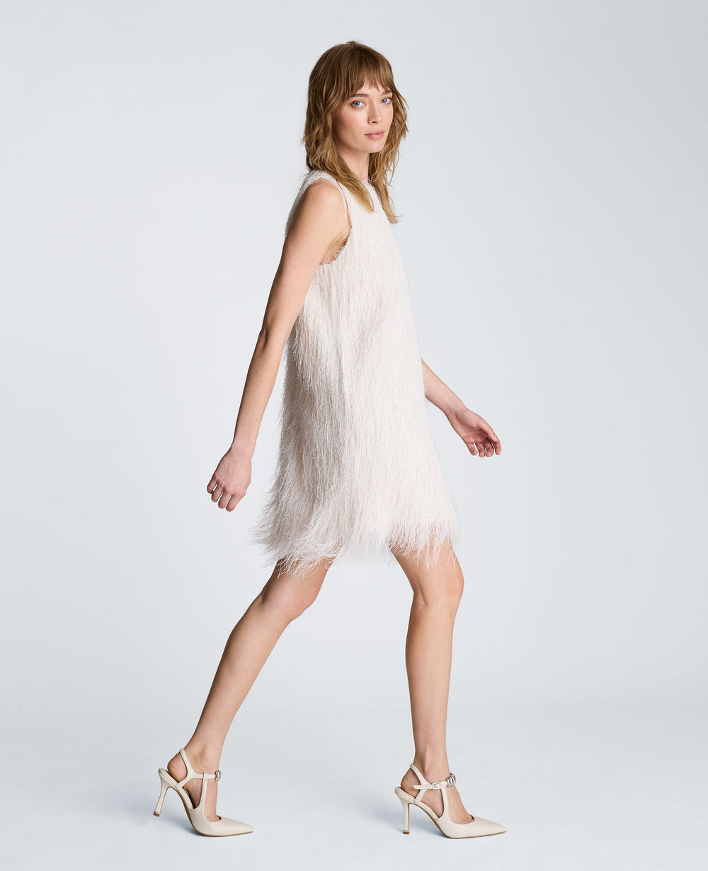 Fringed Mini Dress | Kenneth Cole OYSTER