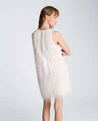 Fringed Mini Dress | Kenneth Cole OYSTER