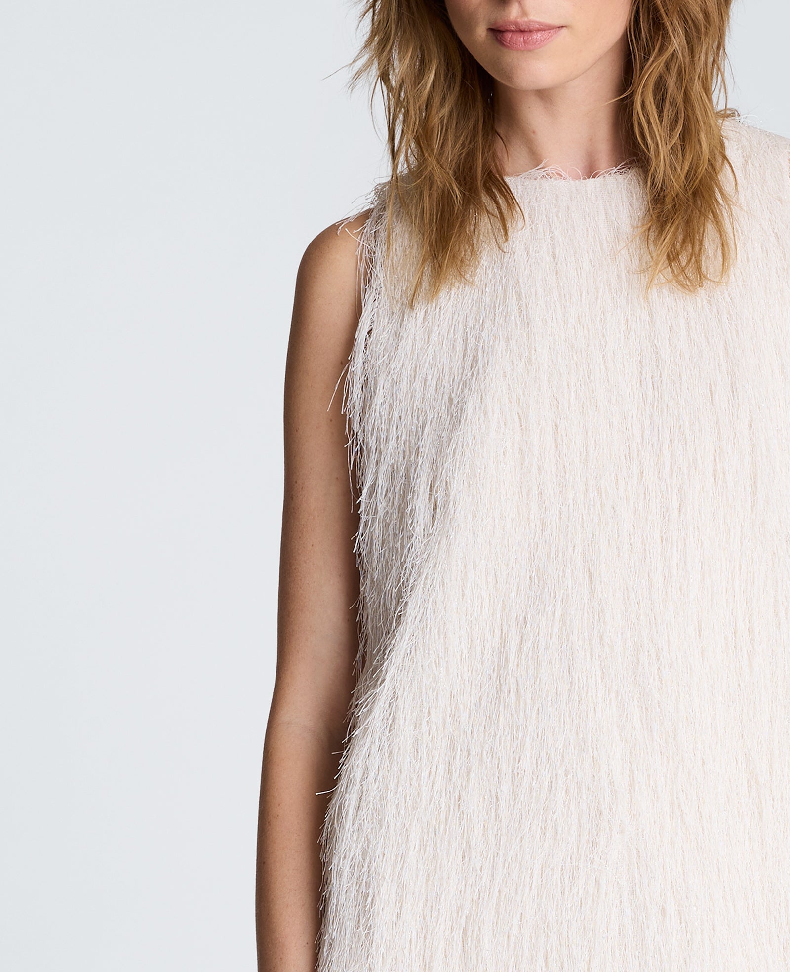 Fringed Mini Dress | Kenneth Cole OYSTER