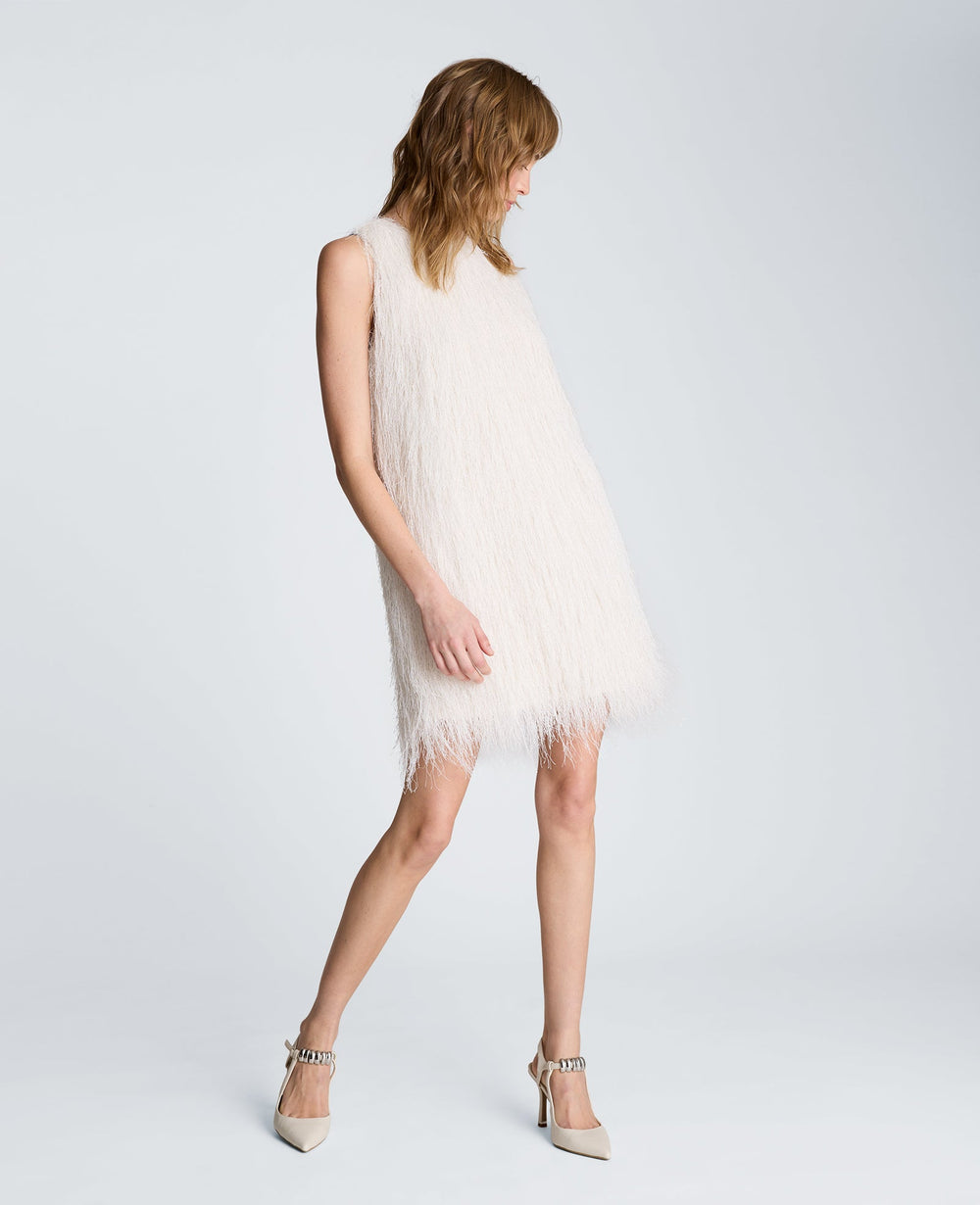 Fringed Mini Dress | Kenneth Cole OYSTER