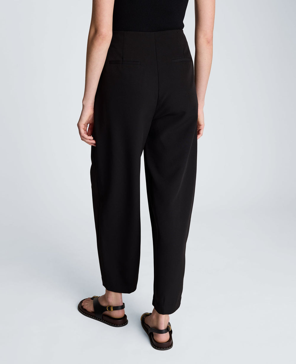 Fly Front Tapered Leg High Waisted Pleated Pant | Kenneth Cole BLACK