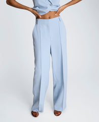 Fly Front High Rise Wide Leg Pintuck Pant | Kenneth Cole BLUE DAWN