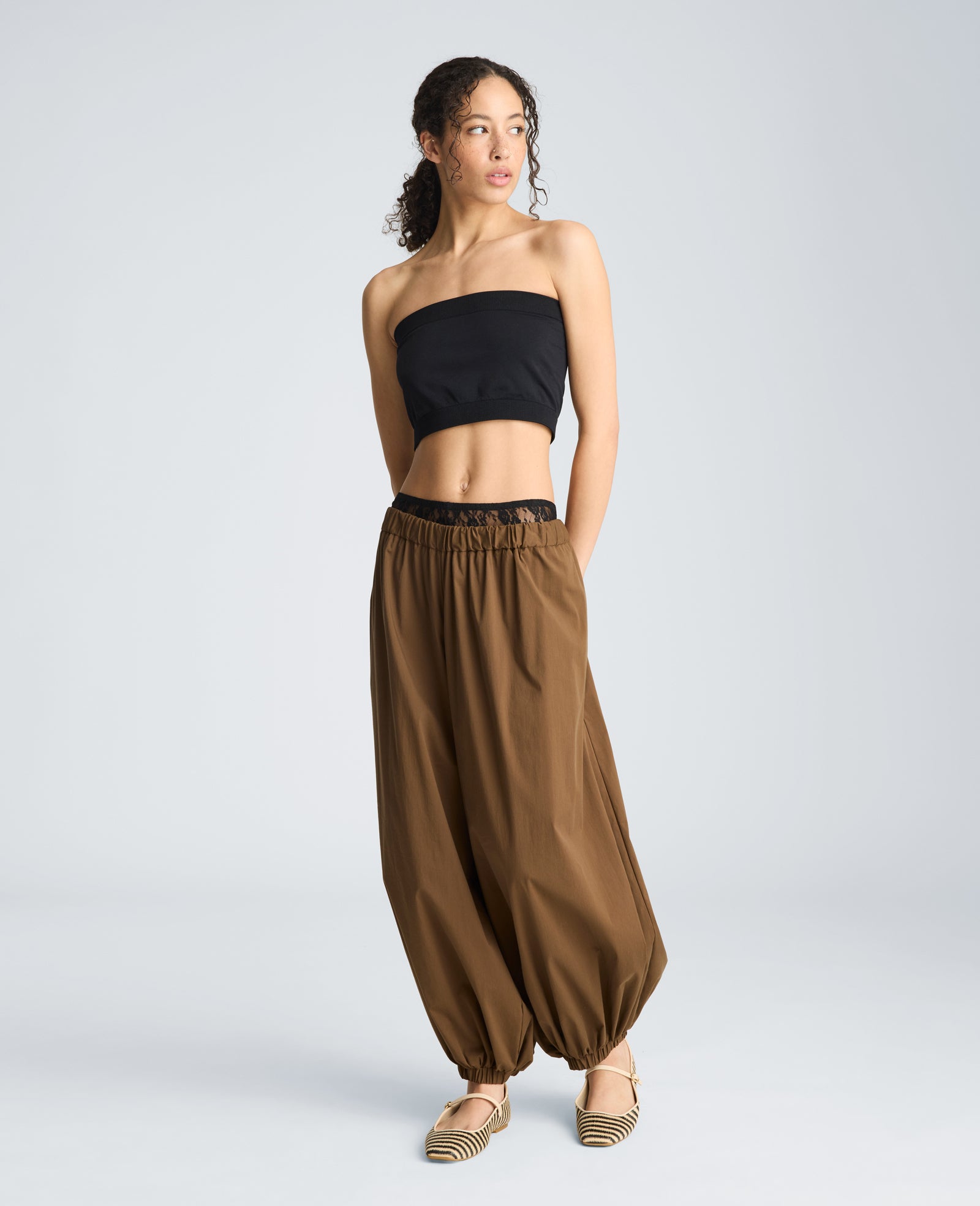 Pull On Bubble Leg Pant | Kenneth Cole BRUNETTE