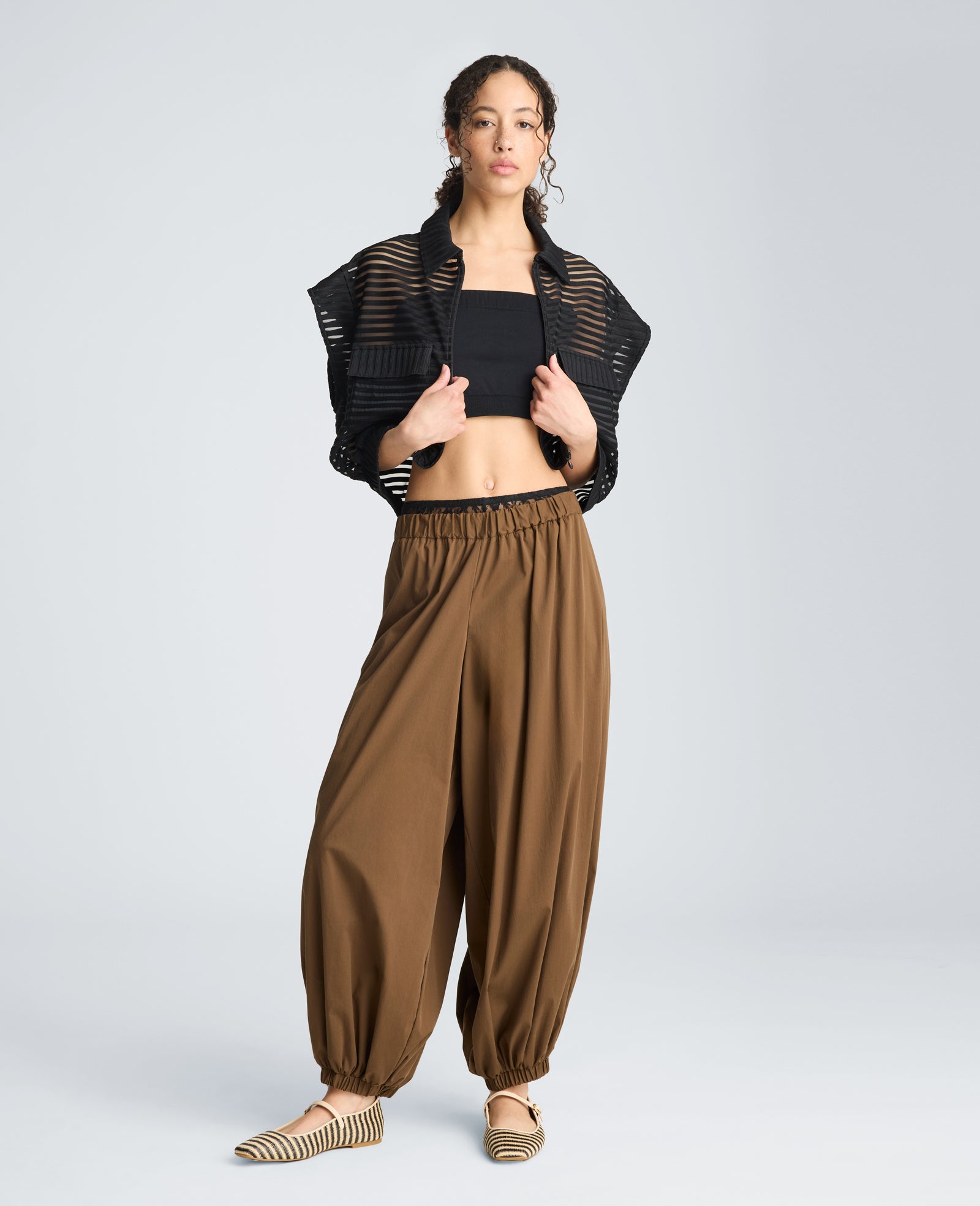 Pull On Bubble Leg Pant | Kenneth Cole BRUNETTE