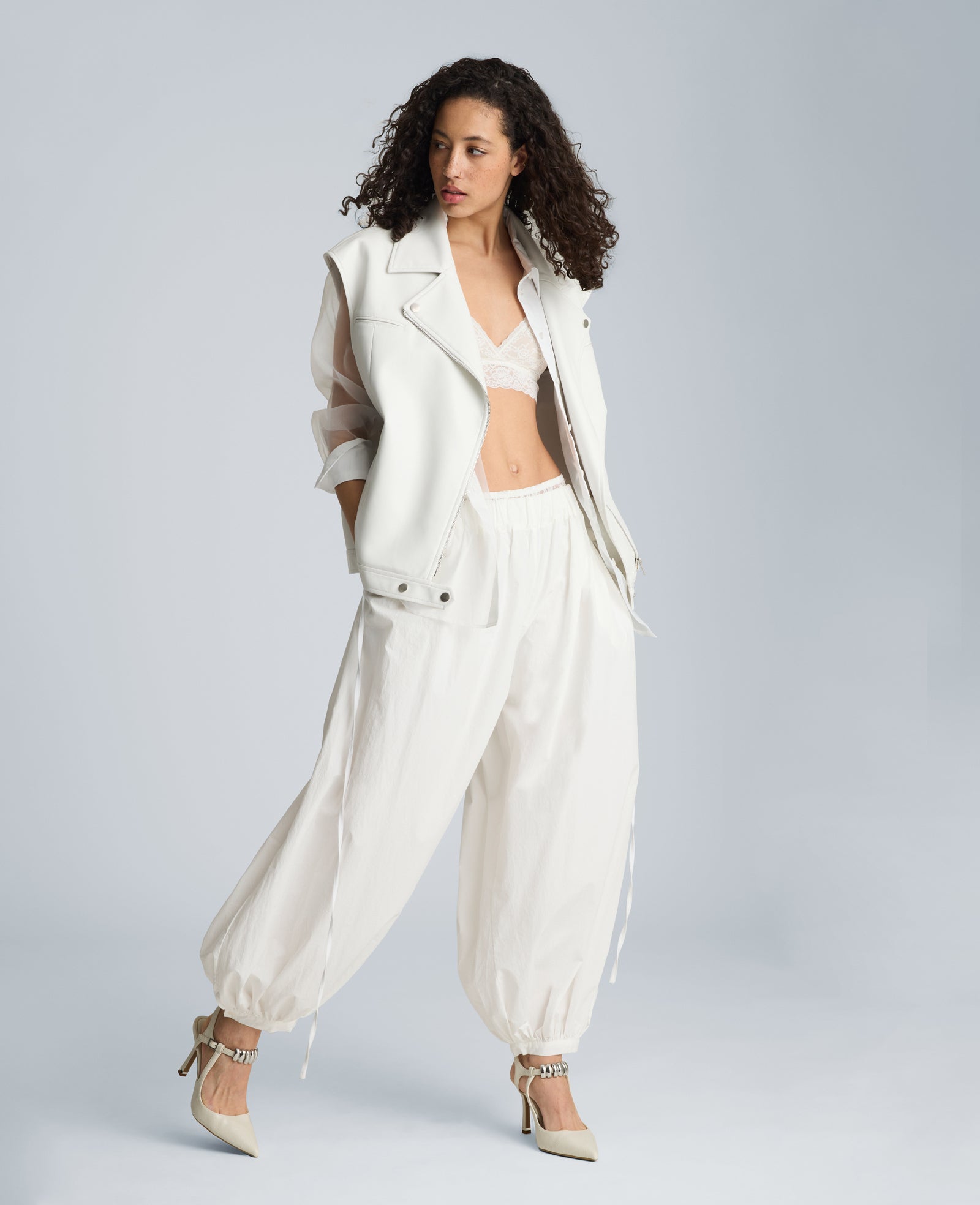 Pull On Bubble Leg Pant | Kenneth Cole PURE WHITE