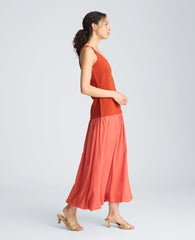 Tank Dress with Draped Woven Skirt | Kenneth Cole TERRA