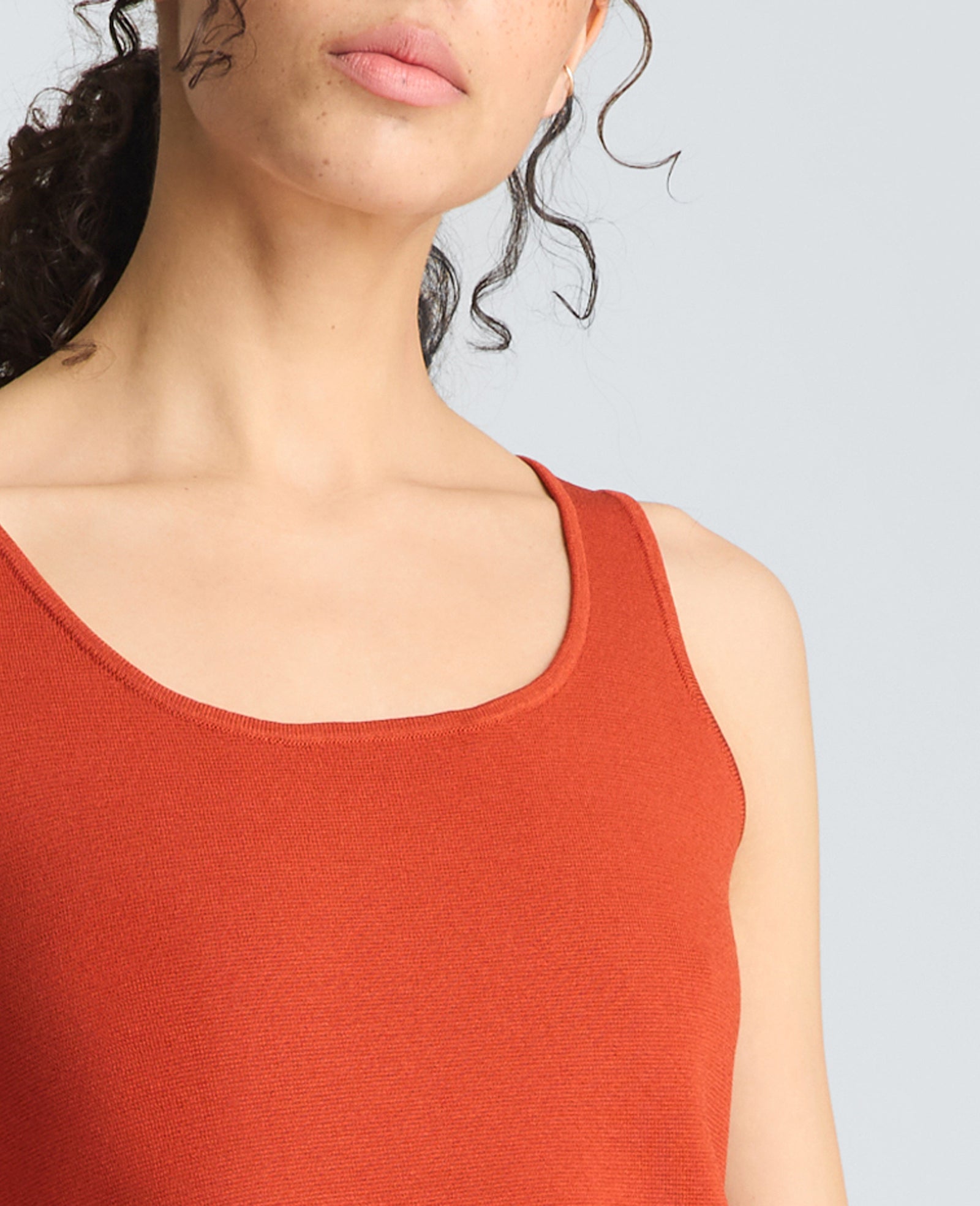 Tank Dress with Draped Woven Skirt | Kenneth Cole TERRA