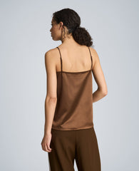 Cami with Lace Side Seam Inserts | Kenneth Cole BRUNETTE