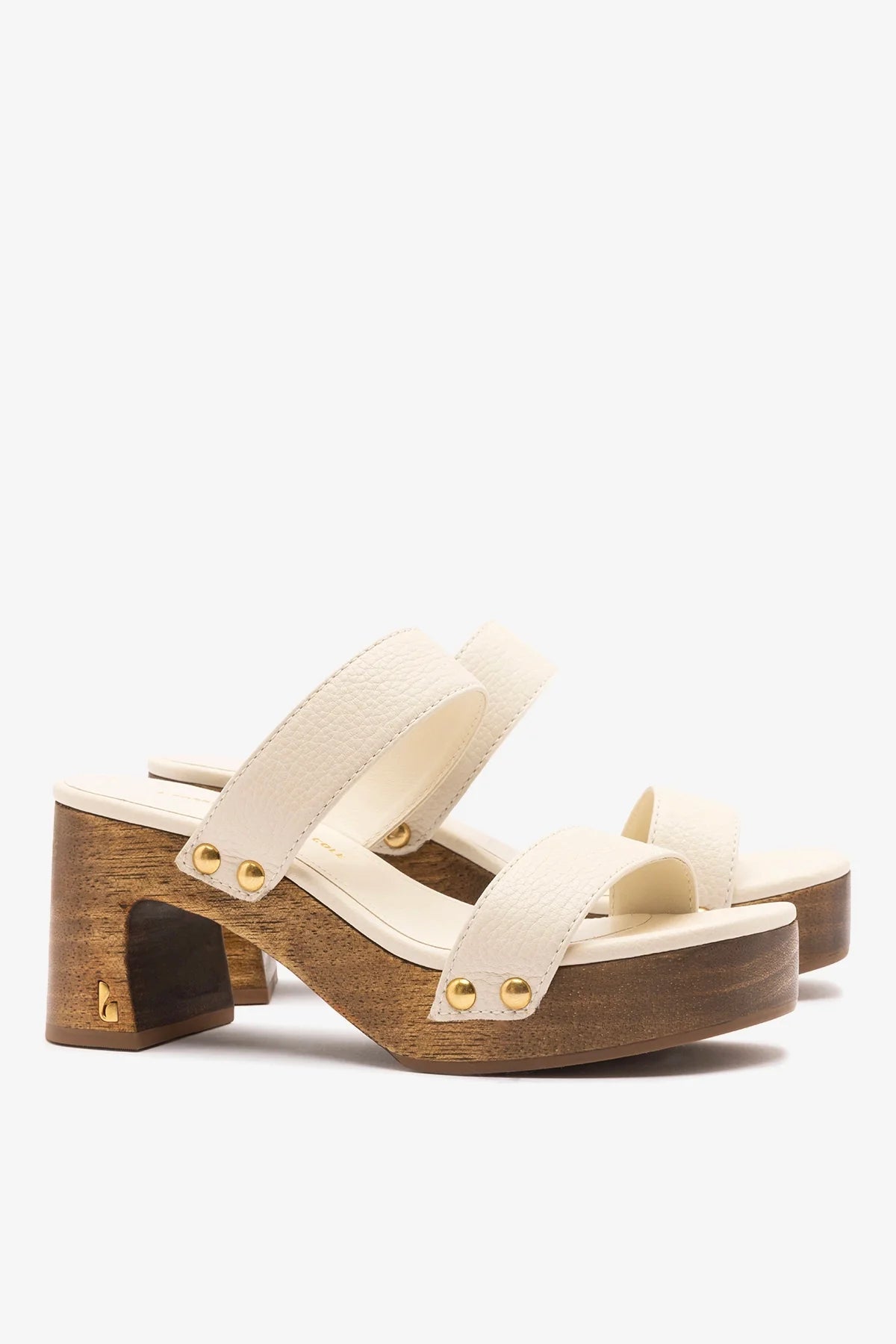Larroudé x Kenneth Cole: Sandal Ivory Leather | Kenneth Cole IVORY