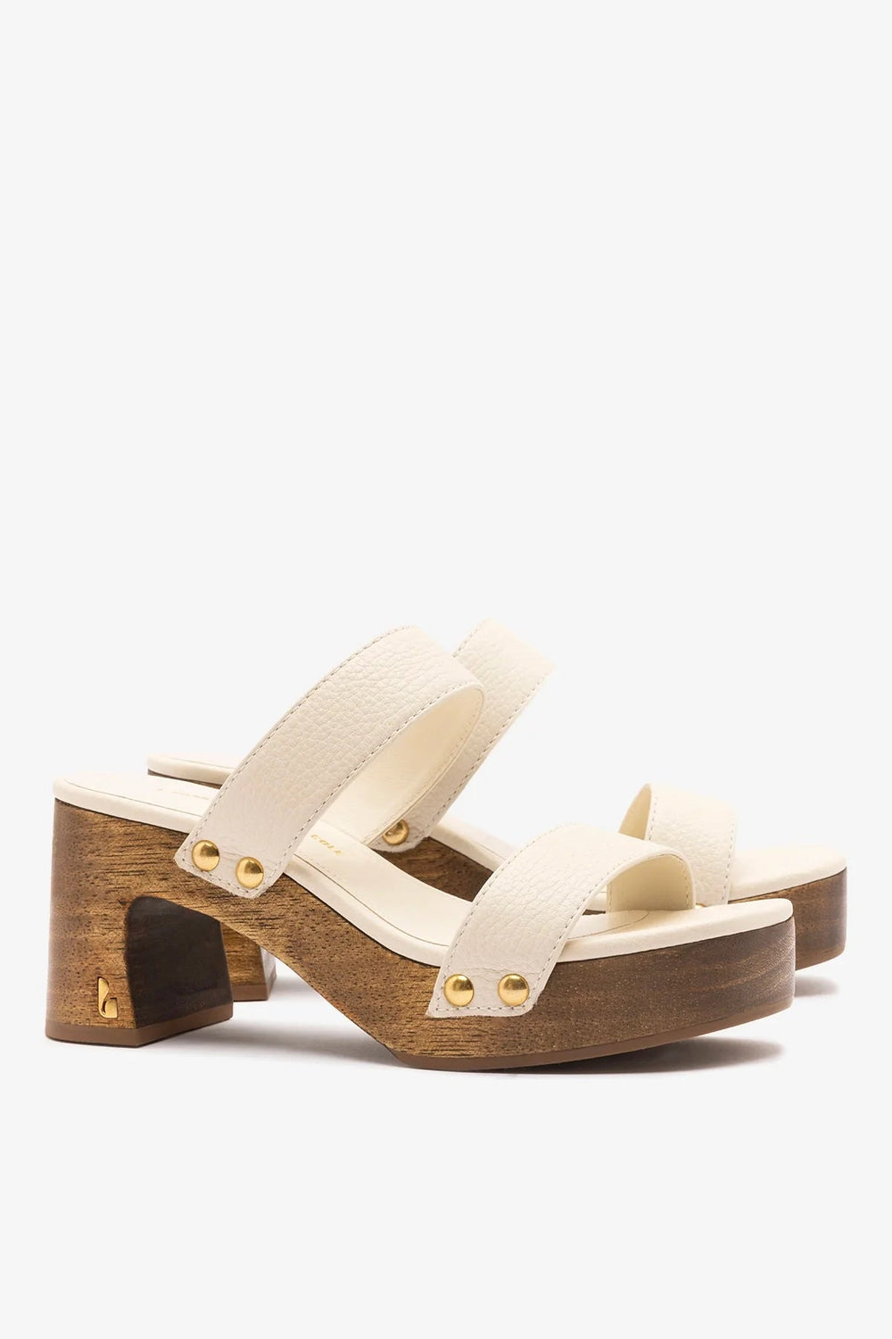 Larroudé x Kenneth Cole: Sandal Ivory Leather | Kenneth Cole IVORY
