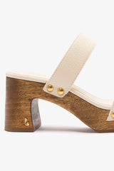 Larroudé x Kenneth Cole: Sandal Ivory Leather | Kenneth Cole IVORY