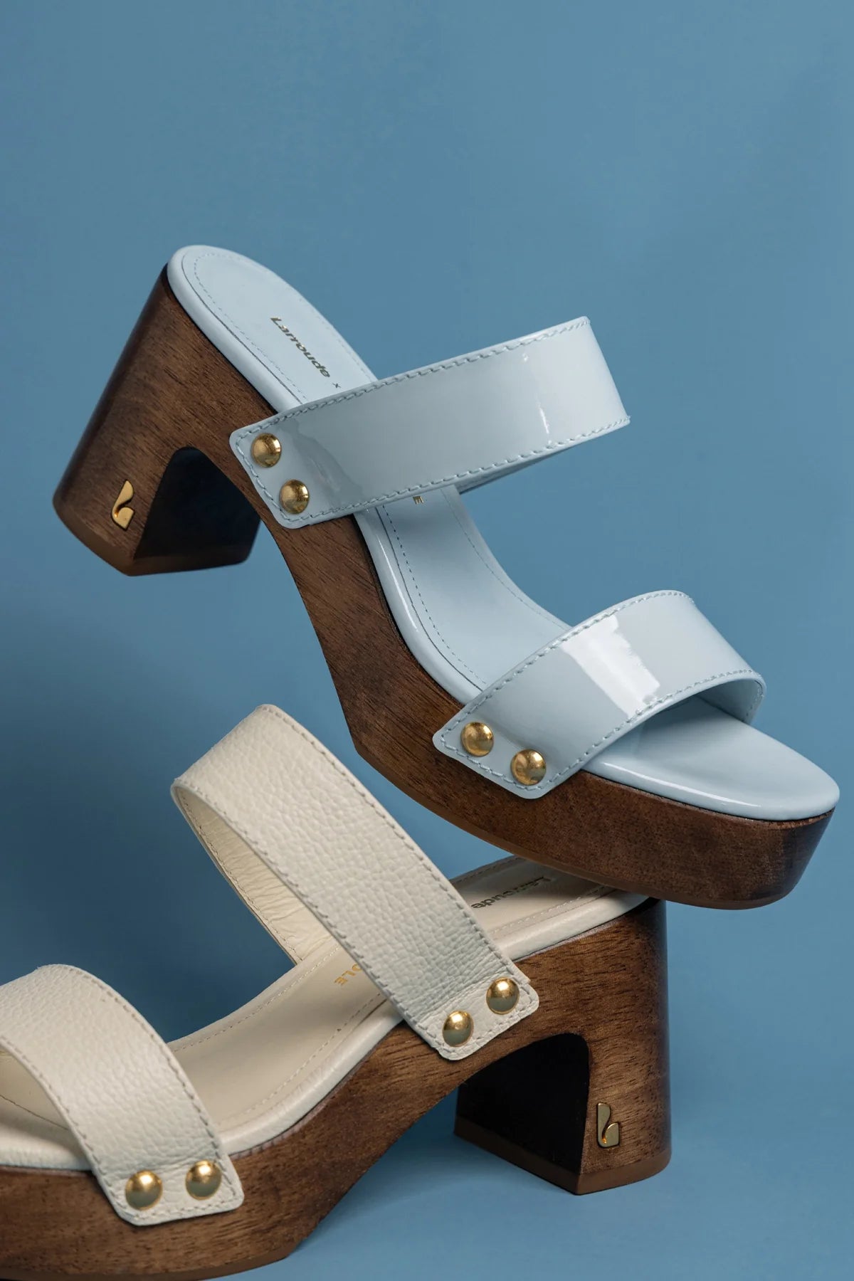 Larroudé x Kenneth Cole: Sandal Ivory Leather | Kenneth Cole IVORY