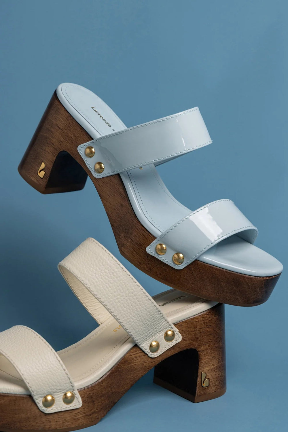 Larroudé x Kenneth Cole: Sandal Ivory Leather | Kenneth Cole IVORY