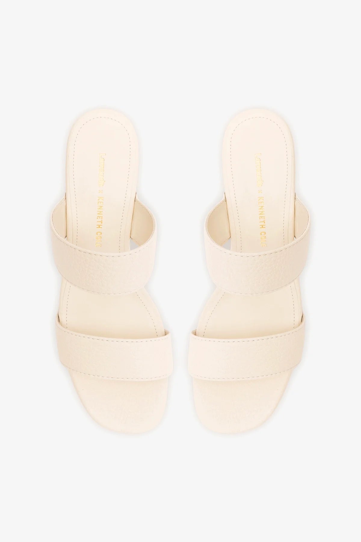 Larroudé x Kenneth Cole: Sandal Ivory Leather | Kenneth Cole IVORY