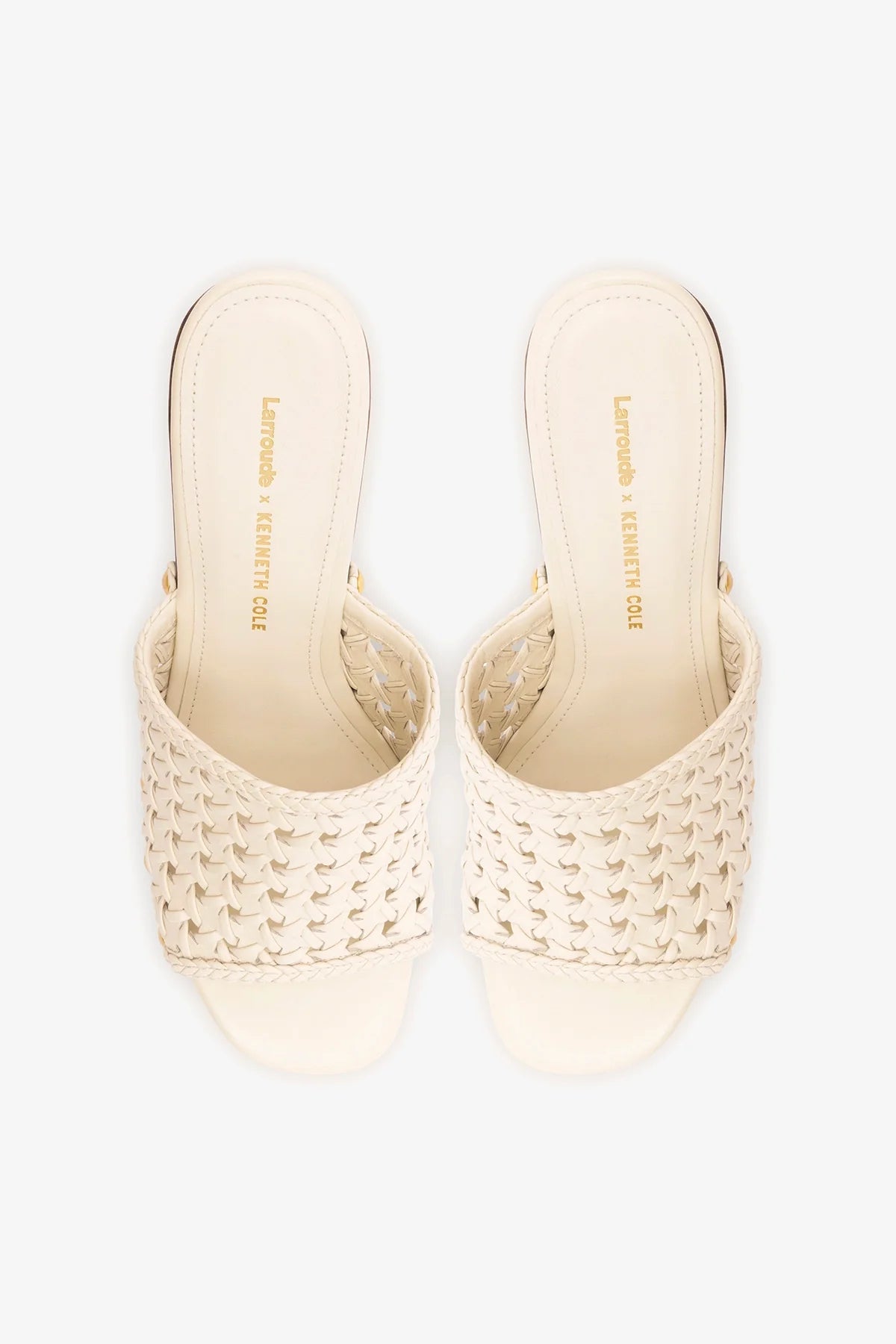 Larroudé x Kenneth Cole: Macrame Mule Ivory Leather | Kenneth Cole IVORY