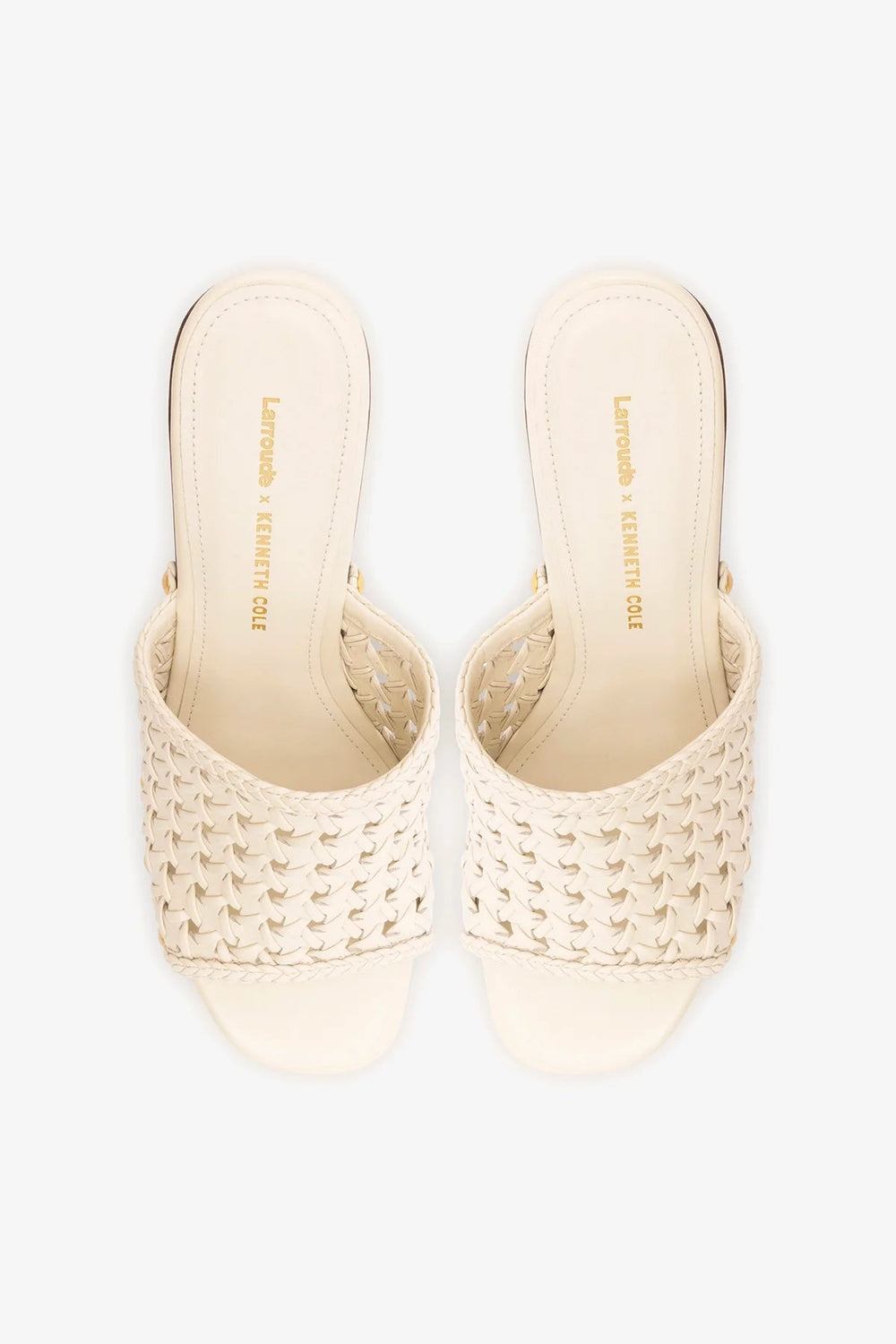Larroudé x Kenneth Cole: Macrame Mule Ivory Leather | Kenneth Cole IVORY