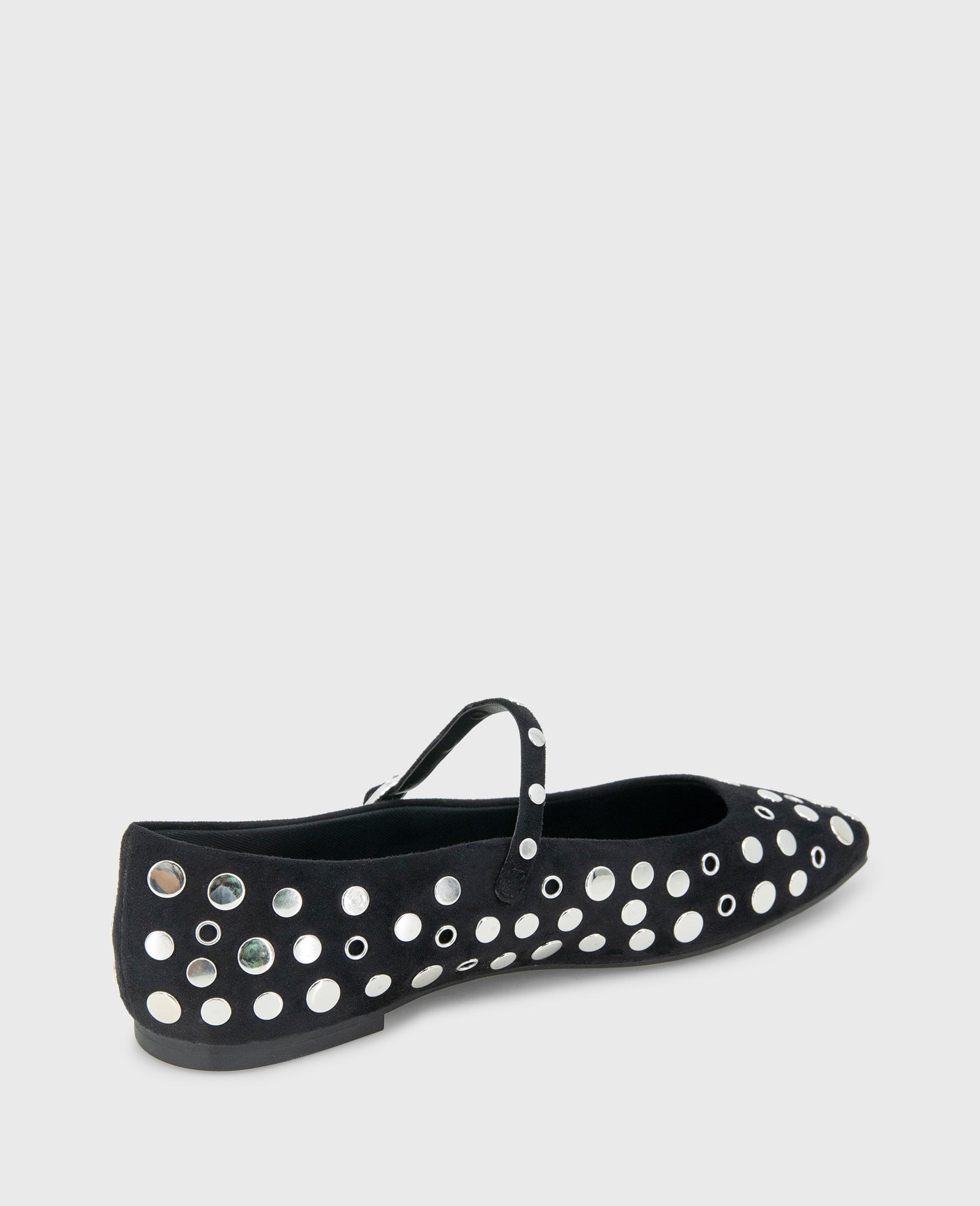 Shop Jasper Black Suede Stud Ballet Flat | Kenneth Cole | Kenneth Cole BLACK