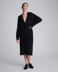 Long Button Front Cardigan Duster – Black | Kenneth Cole | Kenneth Cole BLACK