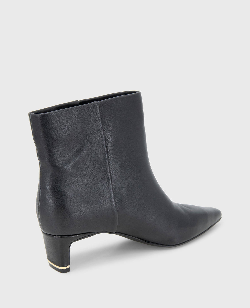 Shop Miranda Black Leather Heel Bootie | Kenneth Cole | Kenneth Cole BLACK LEATHER