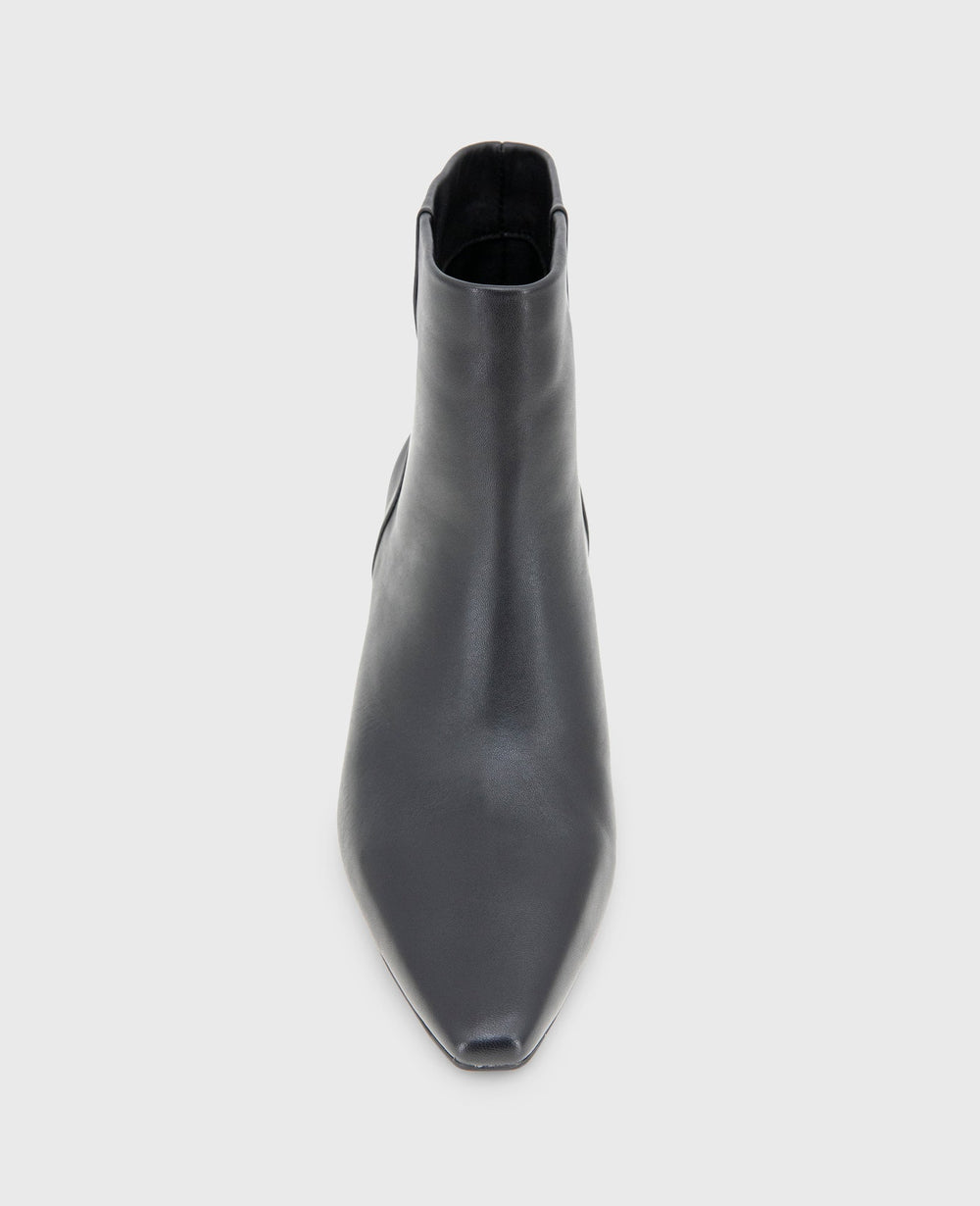 Shop Miranda Black Leather Heel Bootie | Kenneth Cole | Kenneth Cole BLACK LEATHER