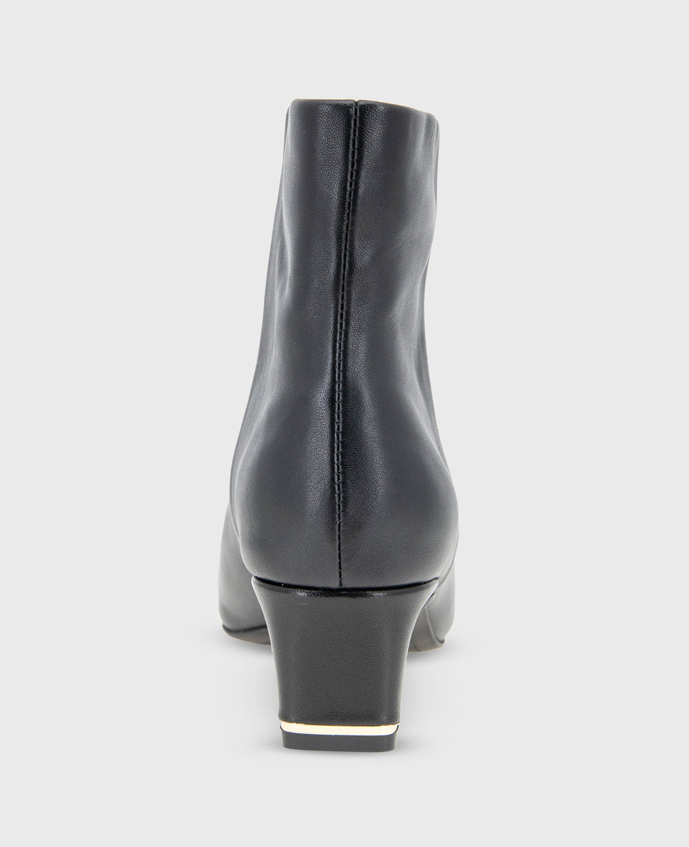 Shop Miranda Black Leather Heel Bootie | Kenneth Cole | Kenneth Cole BLACK LEATHER