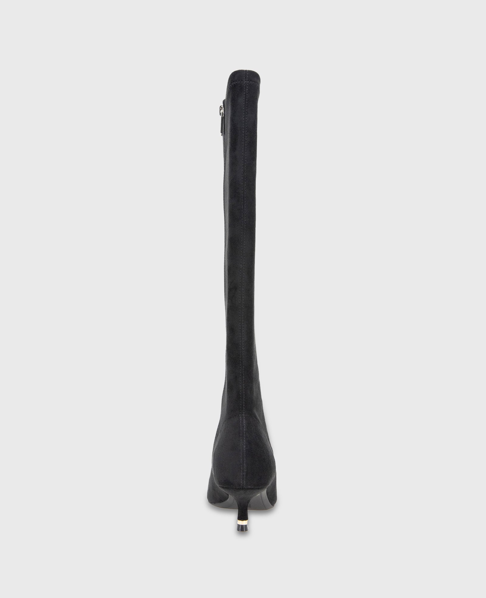 Shop Meridith Black Stretch Kitten Heel Boot | Kenneth Cole | Kenneth Cole BLACK MICROSUEDE