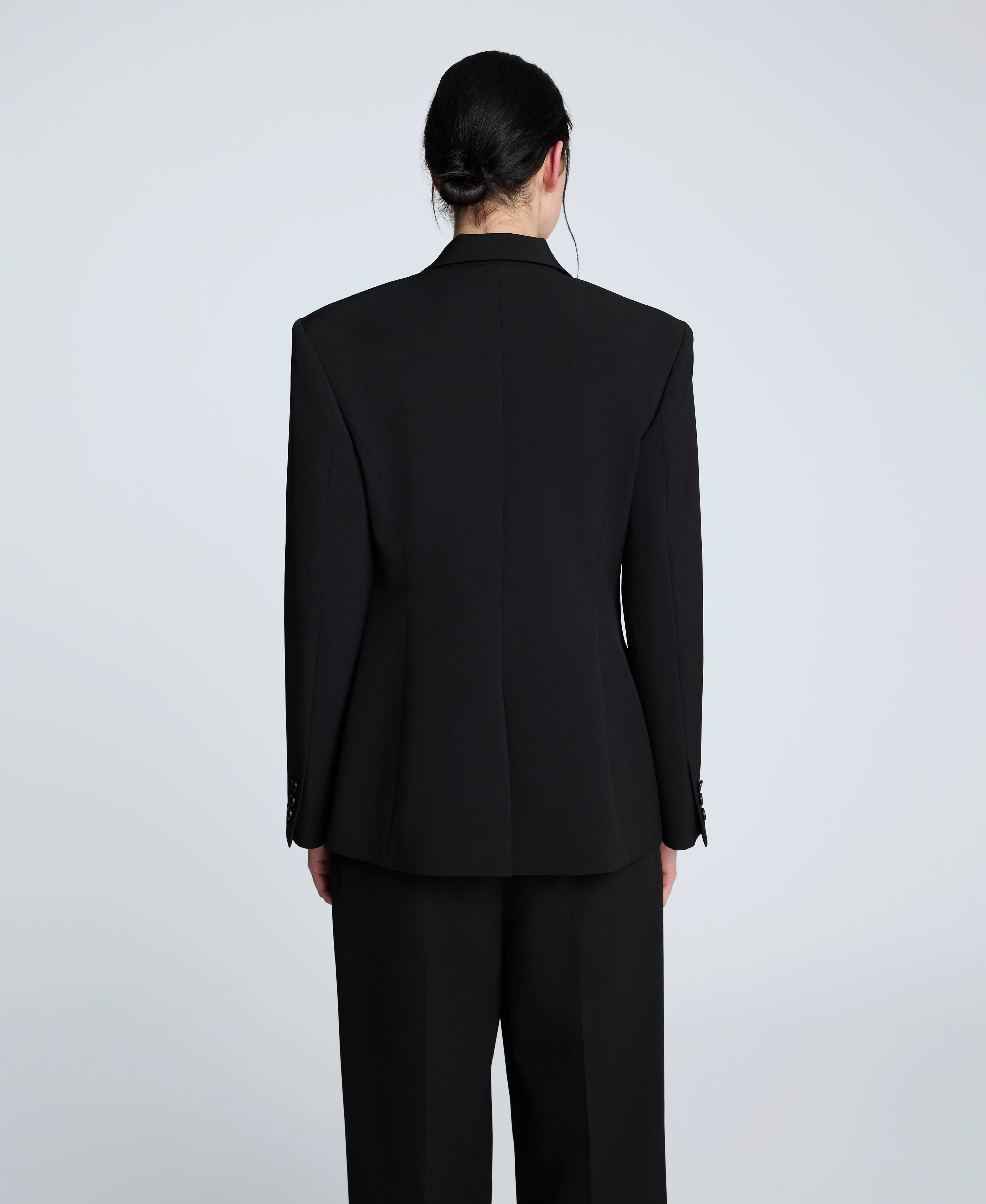 Shop Luxe Twill Slim One Button Jacket – Black | Kenneth Cole | Kenneth Cole BLACK