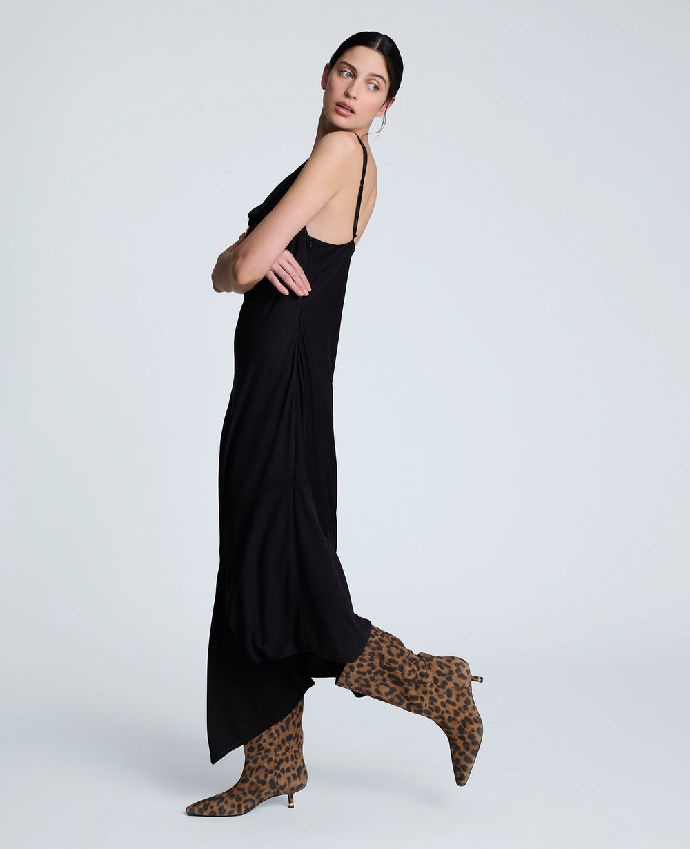Asymmetrical Hem Cowl Neck Dress – Black | Kenneth Cole | Kenneth Cole BLACK