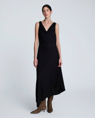 Asymmetrical Hem Cowl Neck Dress – Black | Kenneth Cole | Kenneth Cole BLACK