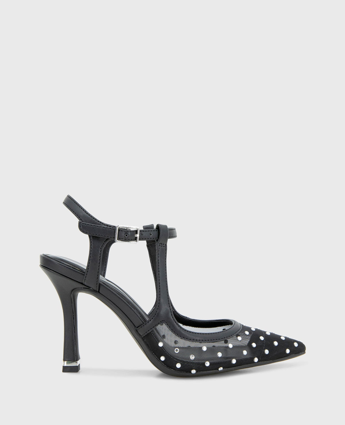 Shop Romi Black Stud Mesh Slingback Heel | Kenneth Cole | Kenneth Cole BLACK STUD MESH