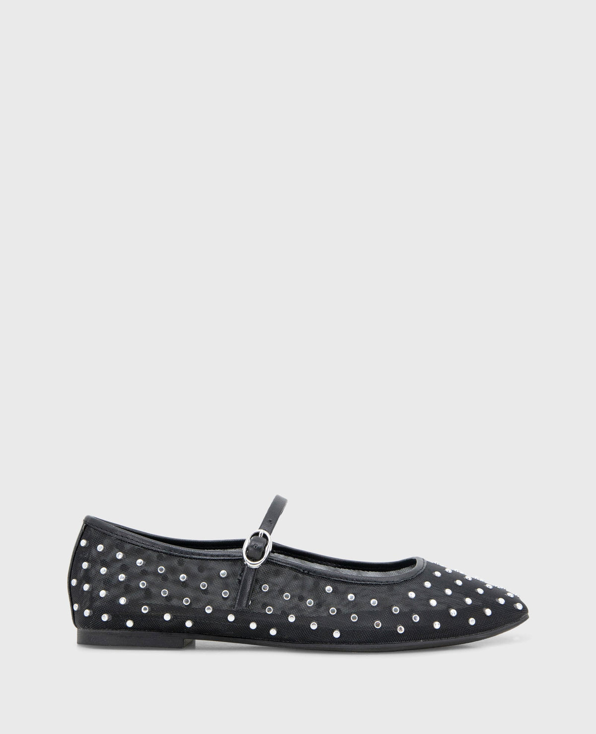 Shop Jasper Black Mesh Micro Stud Ballet Flat | Kenneth Cole | Kenneth Cole BLACK MESH