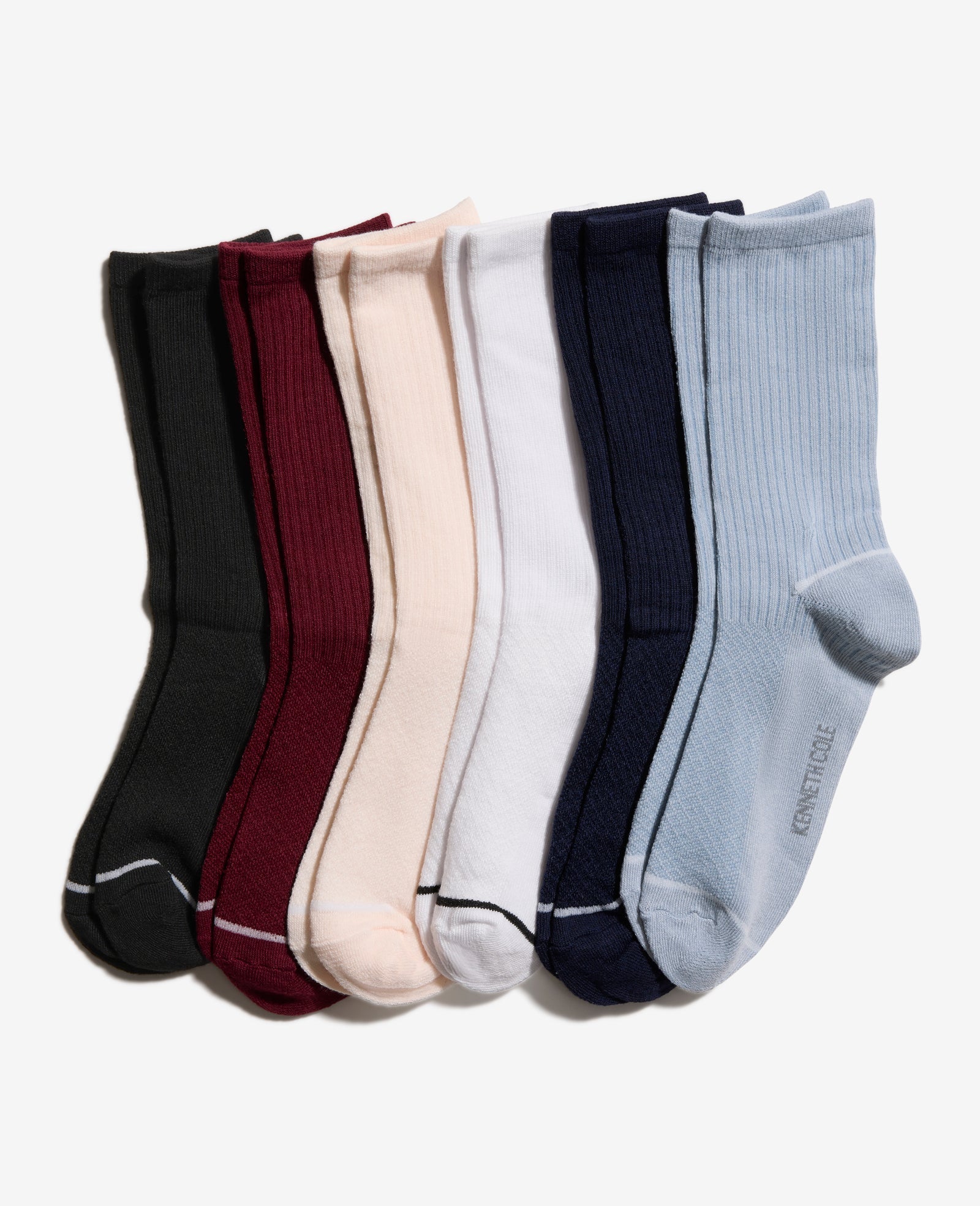 Diamond Texture Crew Socks 6-Pack, Xenon Blue | Kenneth Cole | Kenneth Cole XENON BLUE