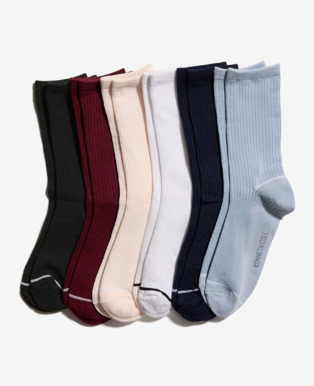 Diamond Texture Crew Socks 6-Pack, Xenon Blue | Kenneth Cole | Kenneth Cole XENON BLUE