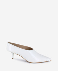 Shop Linxie White Patent Kitten Heel Pump | Kenneth Cole | Kenneth Cole SNOW PATENT