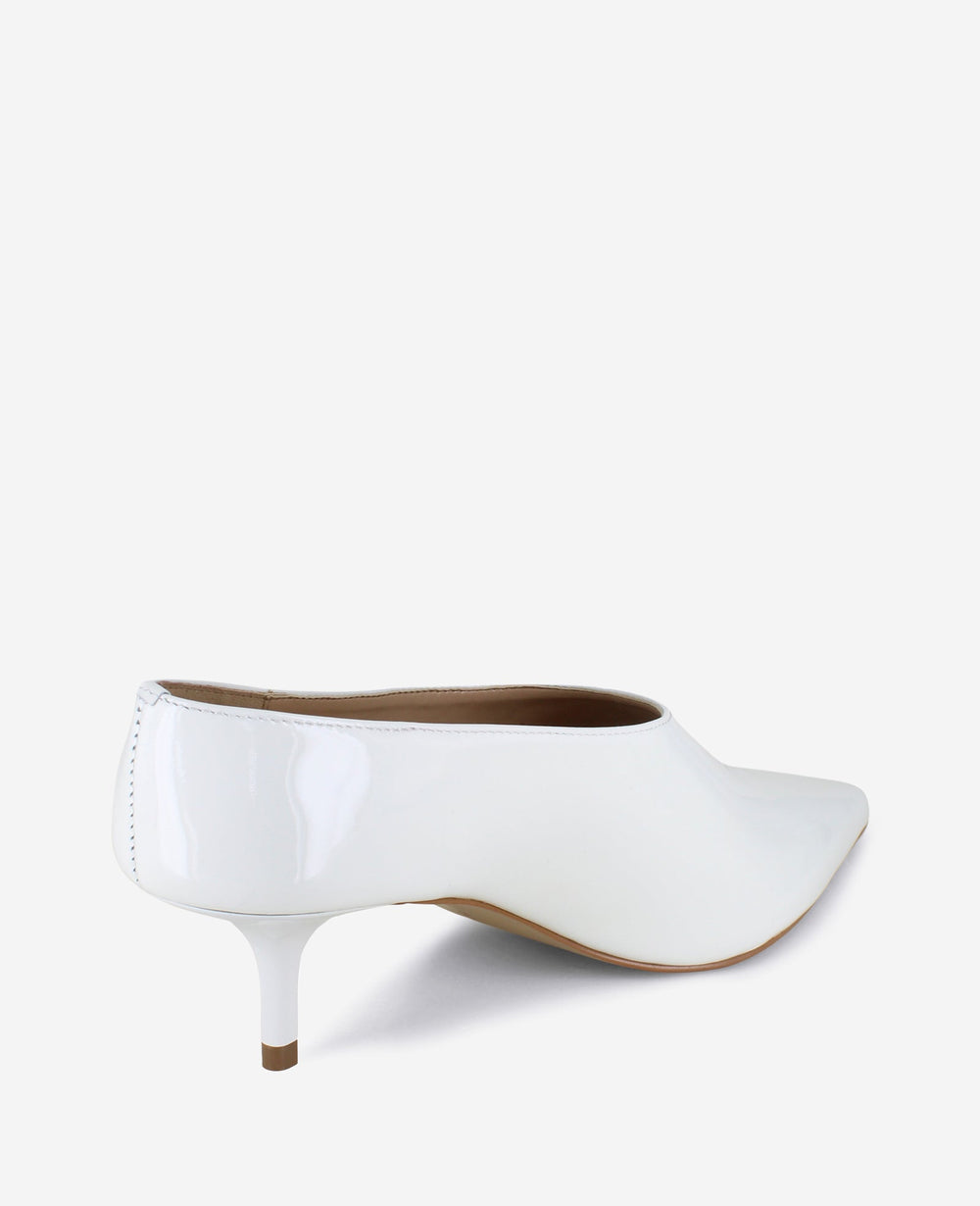 Shop Linxie White Patent Kitten Heel Pump | Kenneth Cole | Kenneth Cole SNOW PATENT