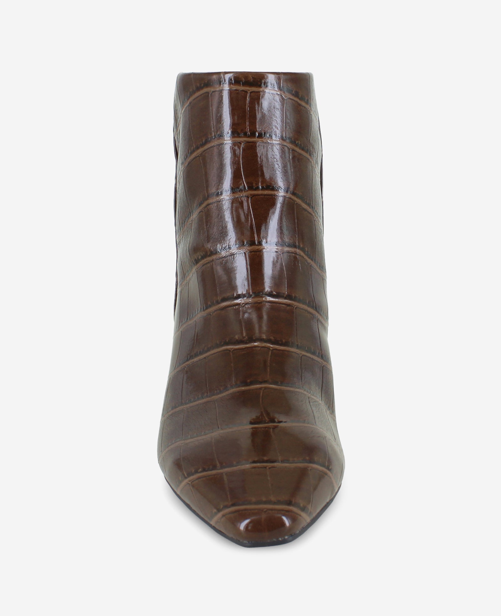 Shop Miranda Chocolate Croco Heel Bootie | Kenneth Cole | Kenneth Cole CHOCOLATE CROCO