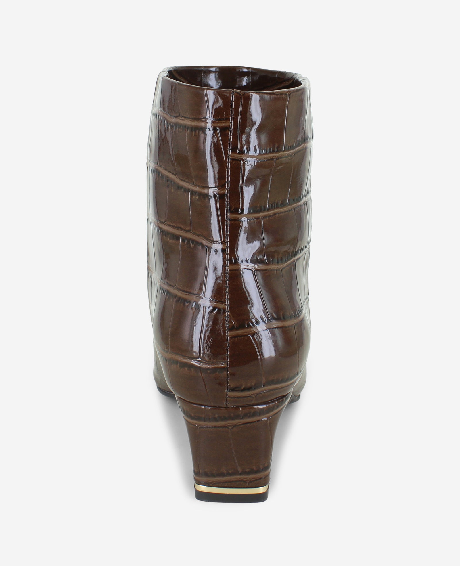 Shop Miranda Chocolate Croco Heel Bootie | Kenneth Cole | Kenneth Cole CHOCOLATE CROCO