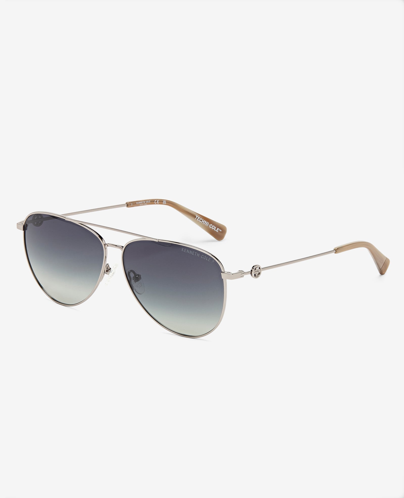 Shop Pilot Titanium Aviator Sunglasses | Kenneth Cole | Kenneth Cole NICKELTIN