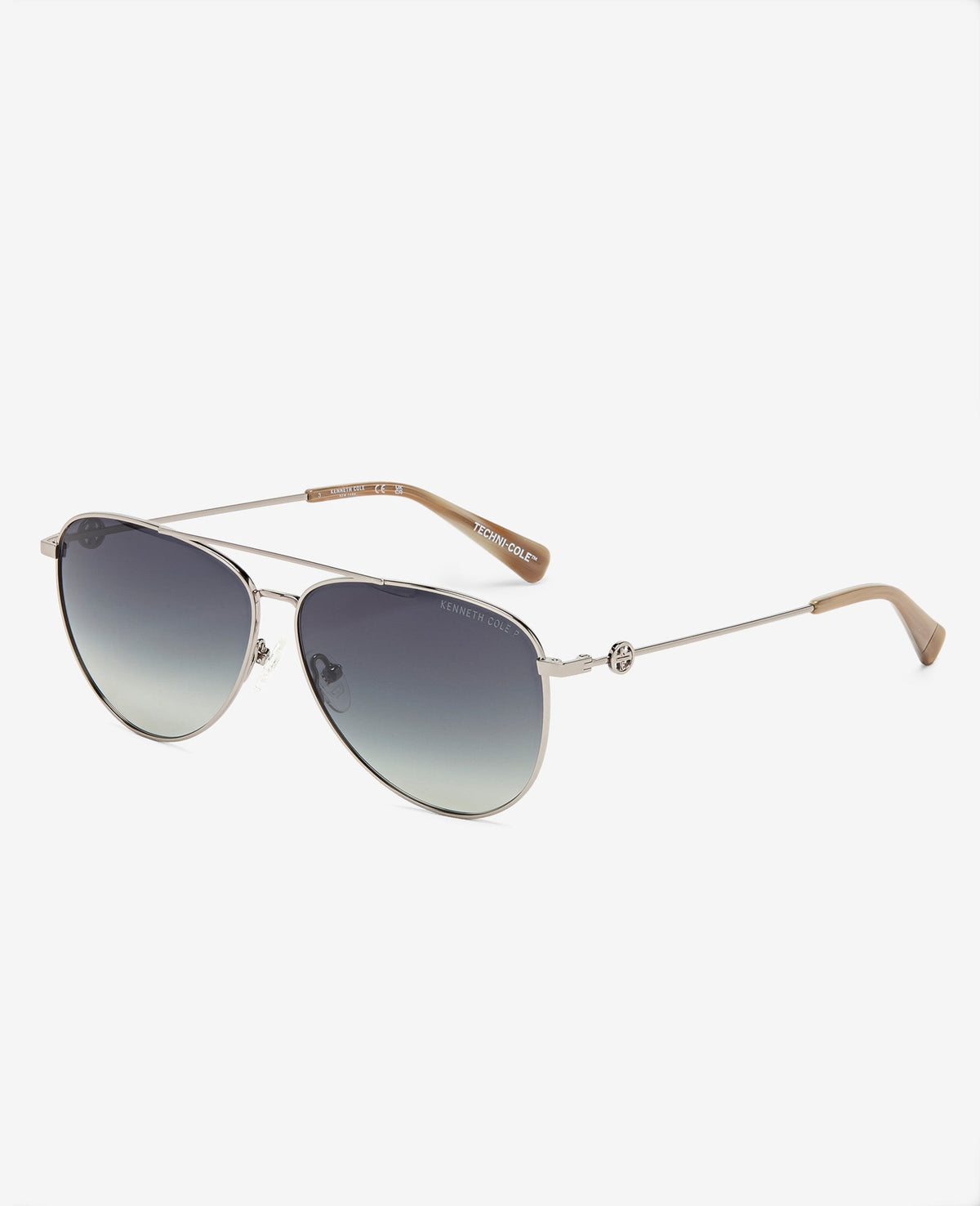 Shop Pilot Titanium Aviator Sunglasses | Kenneth Cole | Kenneth Cole NICKELTIN
