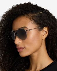 Shop Pilot Titanium Aviator Sunglasses | Kenneth Cole | Kenneth Cole NICKELTIN