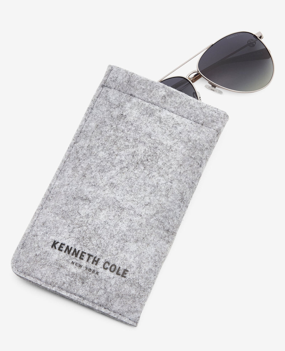 Shop Pilot Titanium Aviator Sunglasses | Kenneth Cole | Kenneth Cole NICKELTIN
