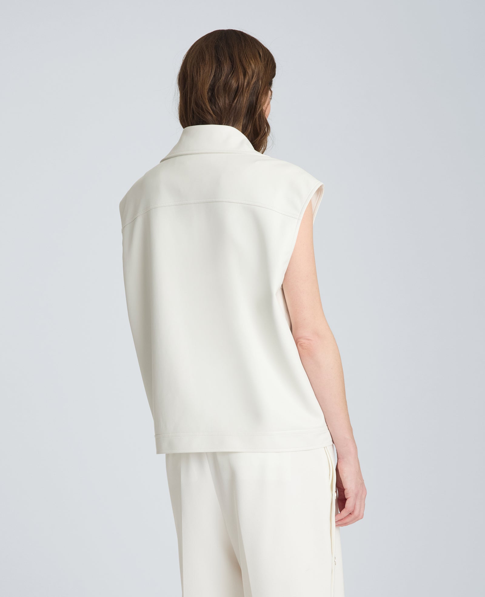 Shop Boxy Fit Moto Vest – Pure White | Kenneth Cole | Kenneth Cole PURE WHITE
