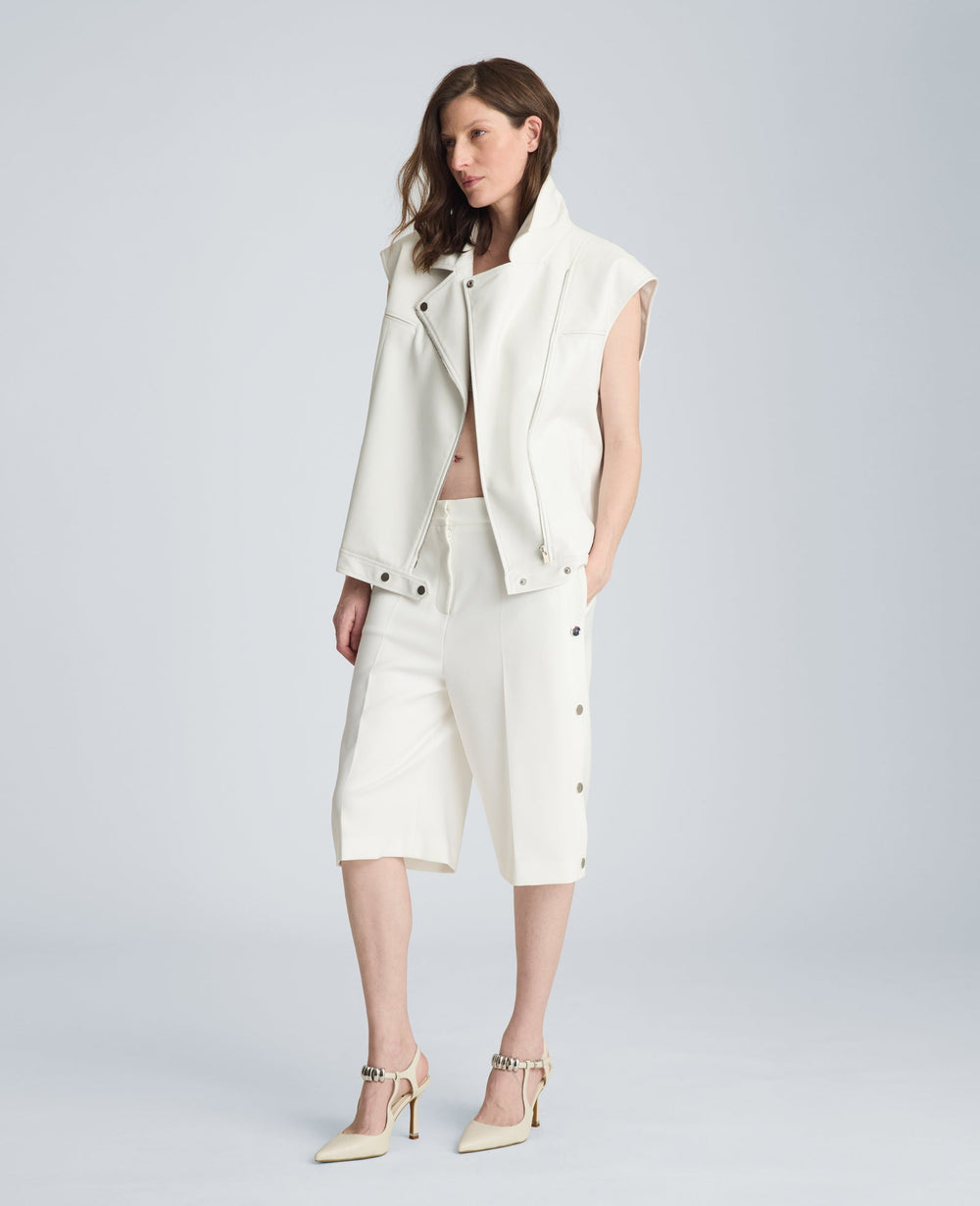 Shop Boxy Fit Moto Vest – Pure White | Kenneth Cole | Kenneth Cole PURE WHITE