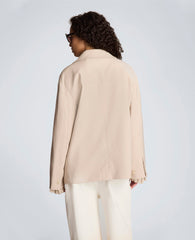 Melange Twill Multi Pocket Jacket with Notch Collar | Kenneth Cole TIMELESS TAUPE