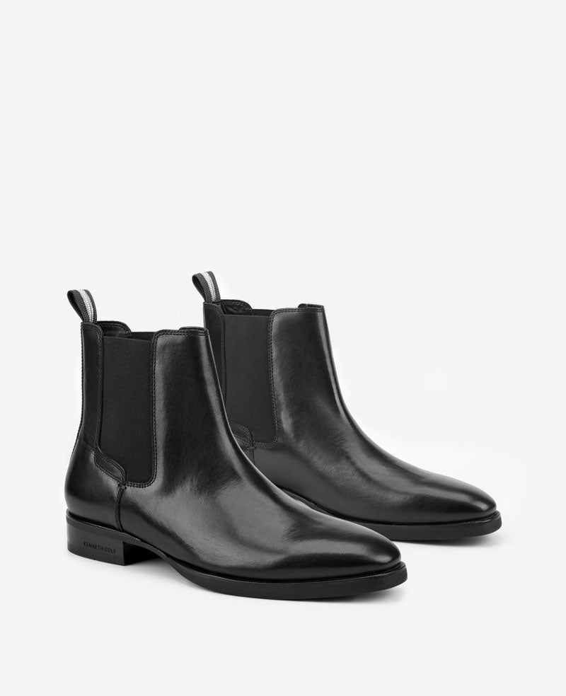 Raymond Leather Chelsea Boot for Men, Black | Kenneth Cole | Kenneth Cole BLACK LEATHER