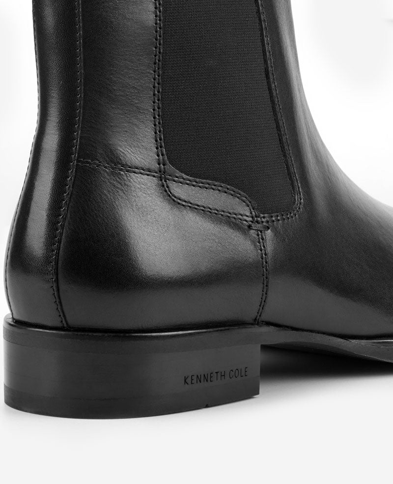 Raymond Leather Chelsea Boot for Men, Black | Kenneth Cole | Kenneth Cole BLACK LEATHER
