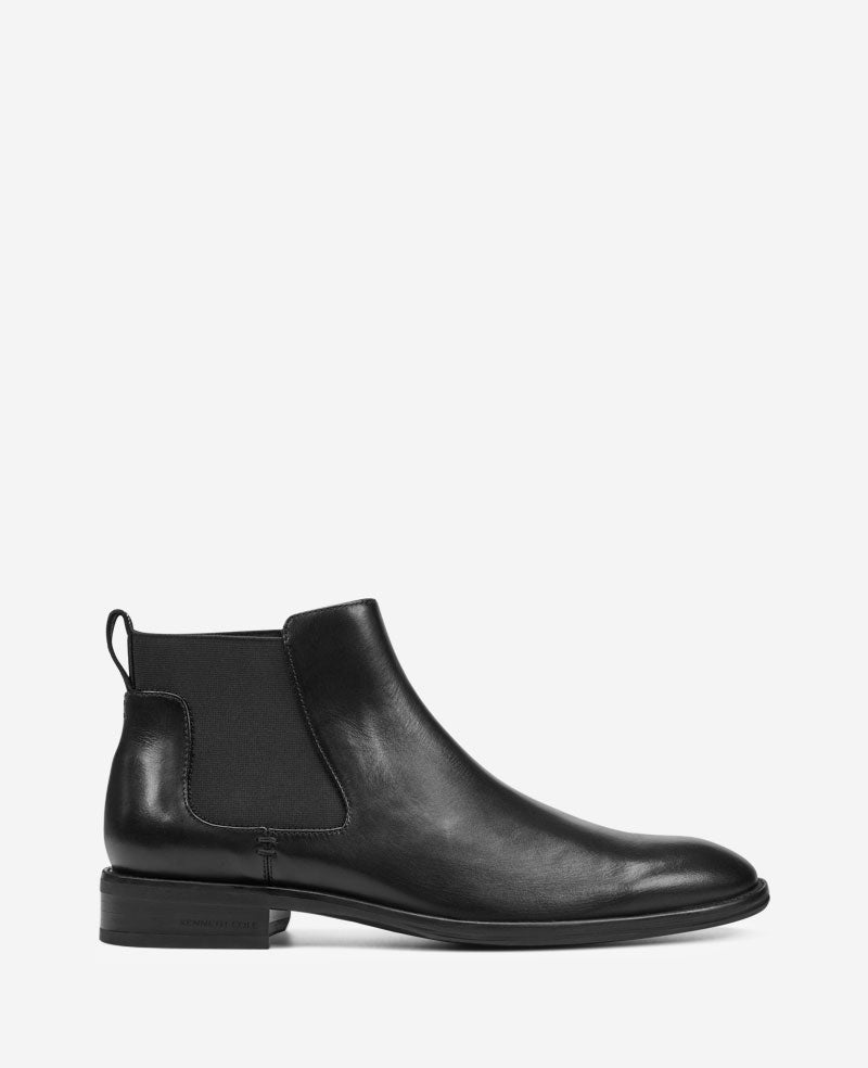 Tully Chelsea Boot for Men, Black Leather | KC | Kenneth Cole BLACK LEATHER