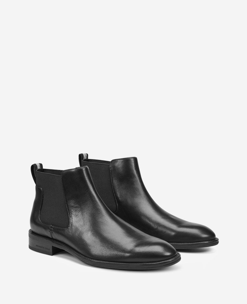 Tully Chelsea Boot for Men, Black Leather | KC | Kenneth Cole BLACK LEATHER